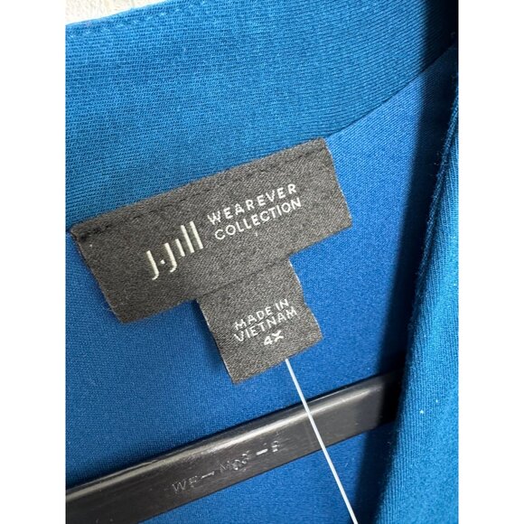 J.Jill Dress Plus Size 4X J Jill Wearever Draped Twist Front Short Sleeve NWT - Picture 3 of 12